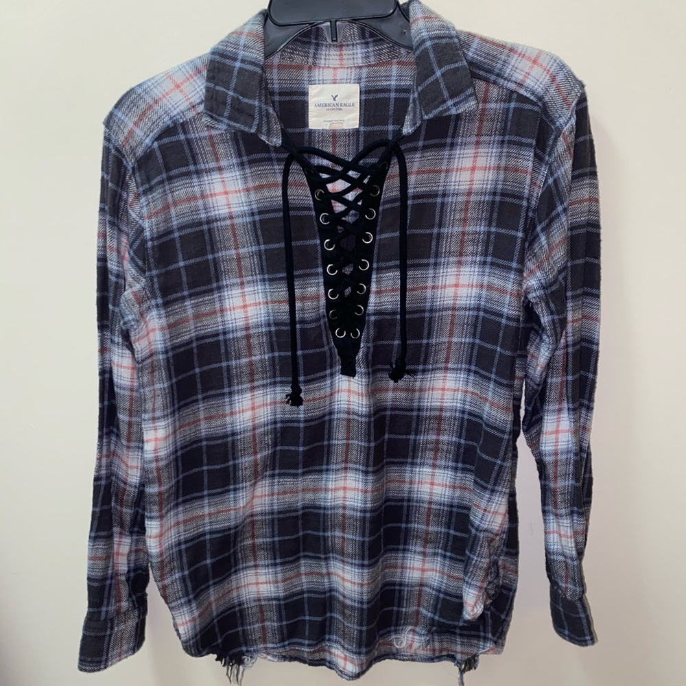 American Eagle plaid long sleeve